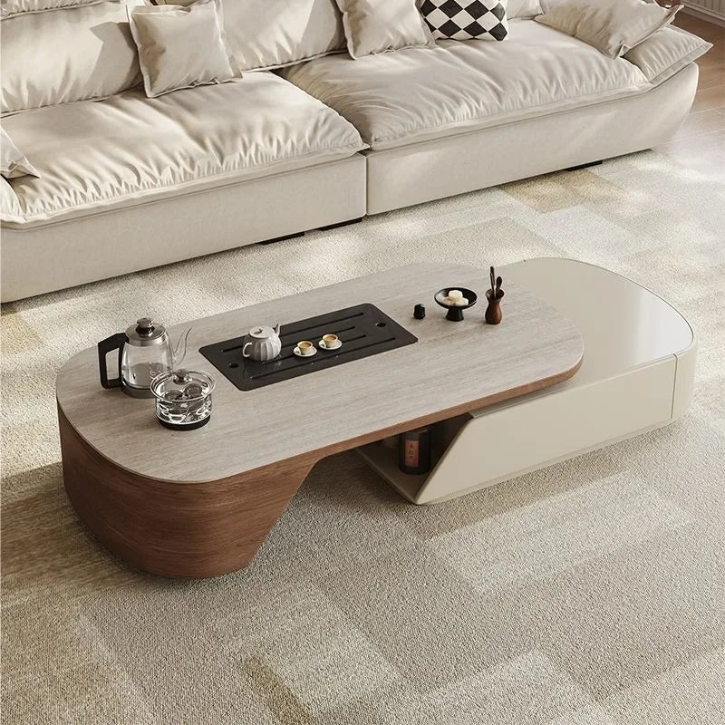 Display Unique Coffee Table Multifunction Set Side Floor Coffee Table Storage Design Mesa Centro Salon House Accessories