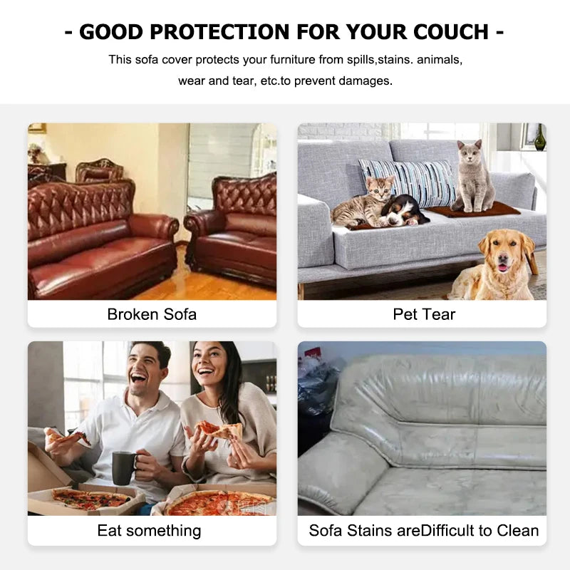 Sofa Cover for Living Room Thick Jacquard Sofa Cover 1/2/3/4 Seater L-Shaped Corner Sofa Cover