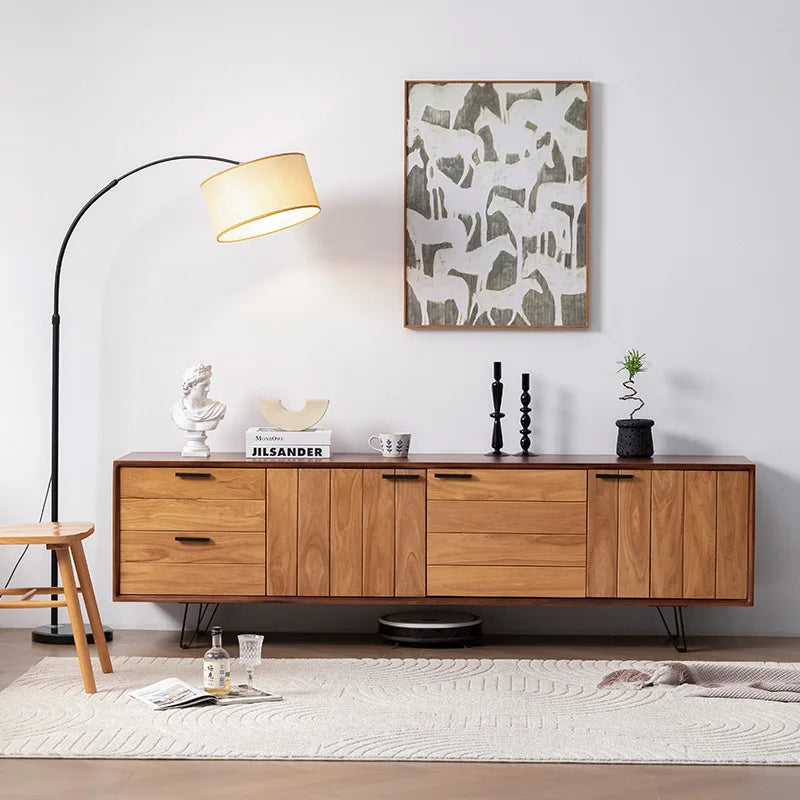 American Aesthetic Tv Stand With Drawers Storage Retro Classic Tv Stand Bedroom Hidden Storage Wohnwand Tv Möbel Home Furniture