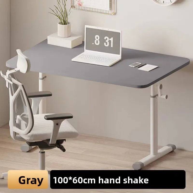 Hand Crank Adjustable Height Desk Computer Desk & Office  Ergonomic Study Table Home Office Writing Gaming Desk for Kids Adults