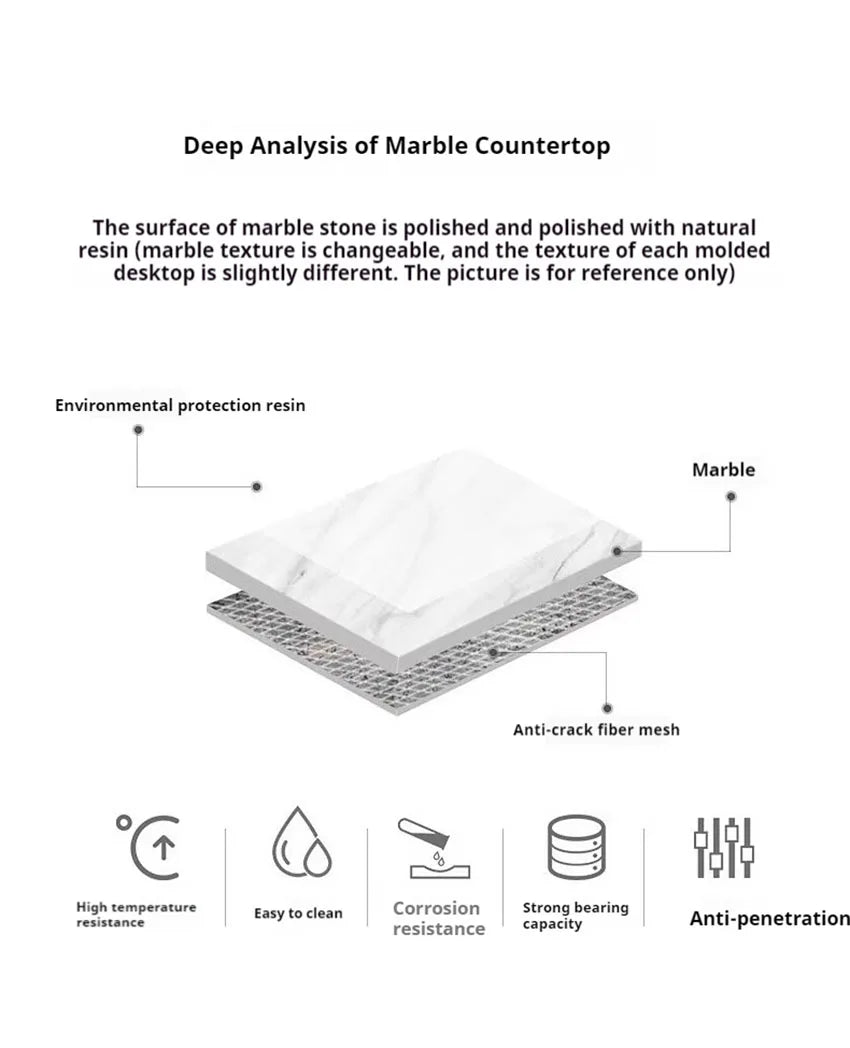 2025 Square Marble Coffee Table, Italian Minimalist Viral Design for Spacious Living Room, Heat & Scratch Resistant, Customize