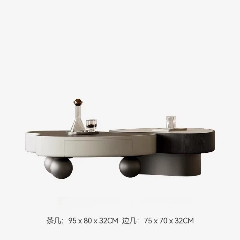 Special-shaped Coffee Table Storage Hardcover Sofa Side Table Living Room Center Luxury Modern Home Decor Items House Furniture