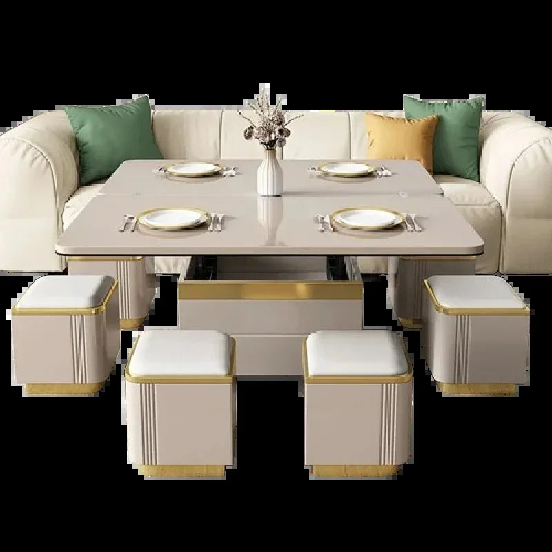 Modern Marble Folding Coffee Table With Storage For Living Room, Table Basse Furniture For Terrace And Lounge Side Table Möbel