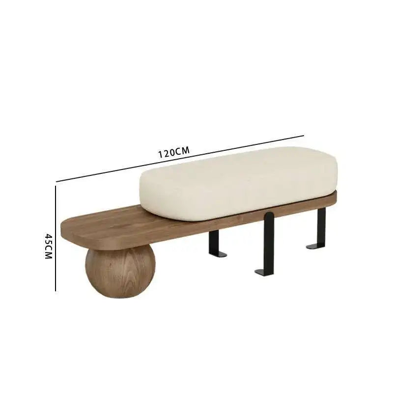Modern Creative Ottomans Solid Wood Bench Living Room Furniture Home Door Shoe Change Stool Entrance Bedroom Bedside Pouf Stools