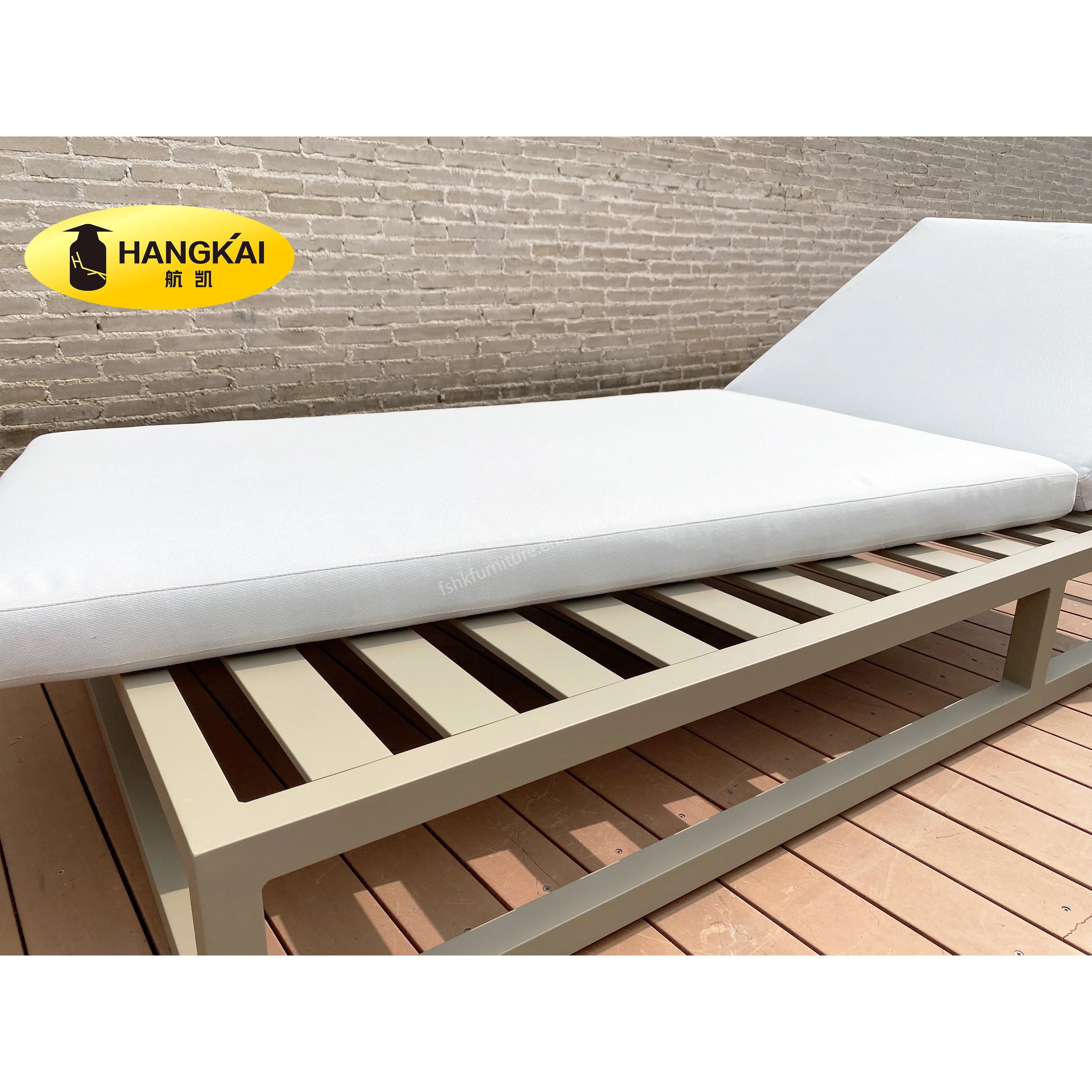 Patio Chaise Lounge Aluminum Waterproof Outdoor Pool Sun Lounger