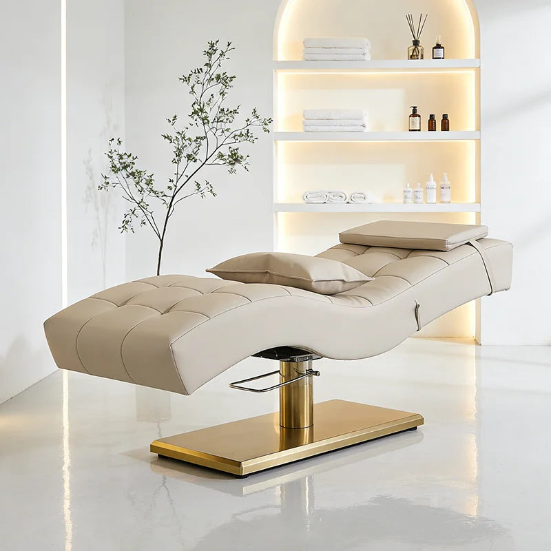 This Multi-functional Beauty Bed Features An Adjustable Seat with High-resilience Foam, Making It Suitable for Beauty Salons.