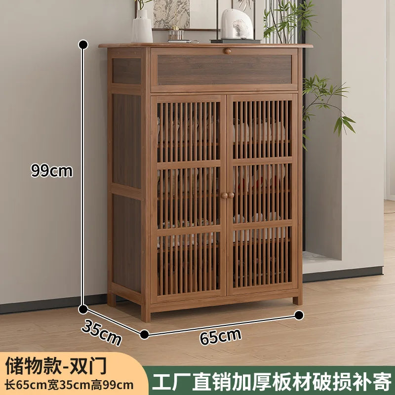 Shoe cabinet large capacity household entrance door indoor entrance storage shoe rack new Chinese corridor multi-layer storage a