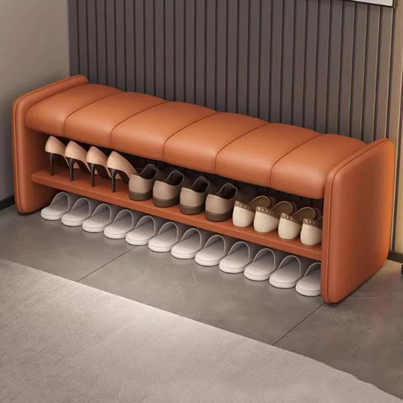 Luxury Italian Shoe Bench Ottomans Minimalist Organizer Designer Shoe Stool Shelf Storage Living Room Muebles Salon Furniture