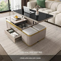 Modern Marble Folding Coffee Table With Storage For Living Room, Table Basse Furniture For Terrace And Lounge Side Table Möbel