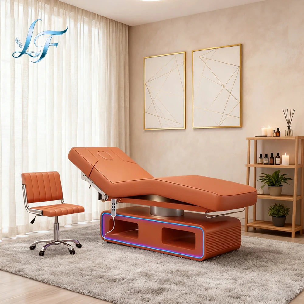 Massage Table Electric Lift Adjustable Beauty Bed Commercial Furniture For Salon Beauty Industry Durable Practical Bed