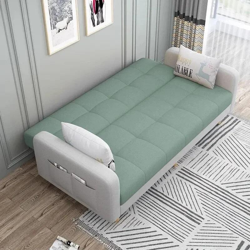 Stable Small Unit Sofa Bed, Foldable Dual-purpose Double Bed, Home Office Nap, Three Person Sofa, Leisure Fabric, Lazy Sofa