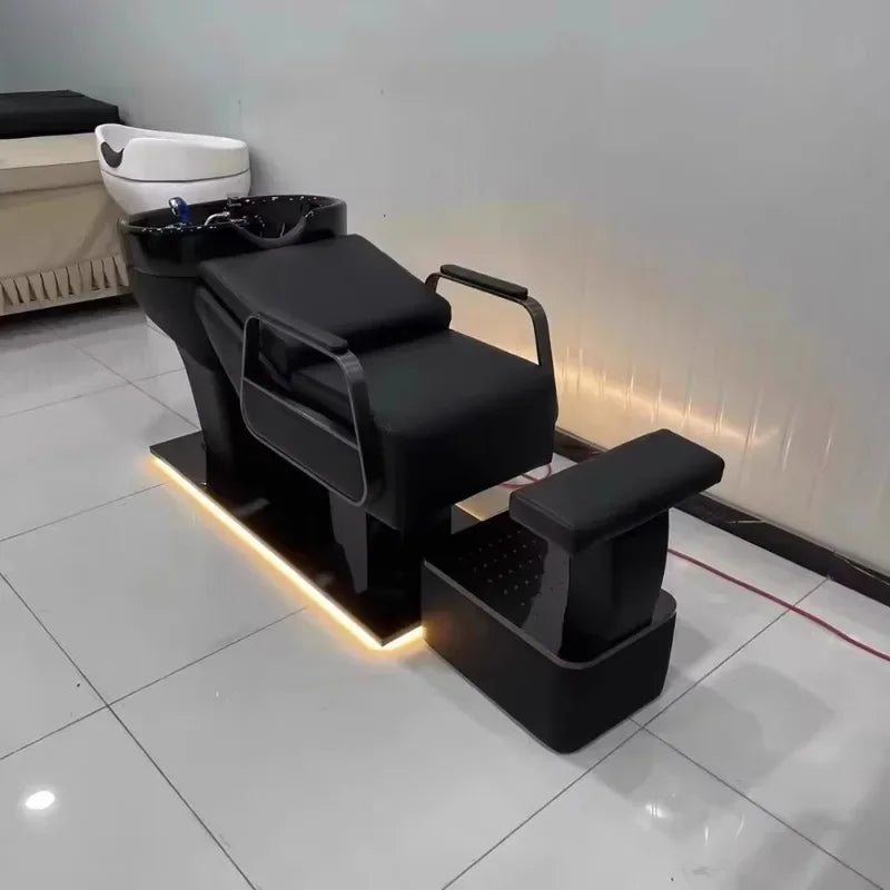 Ergonomic Lounge Shampoo Bed Luxury Fashion Simple Modern Hair Shampoo Bed Unique Comfortable Cadeira De Barbearia Furniture