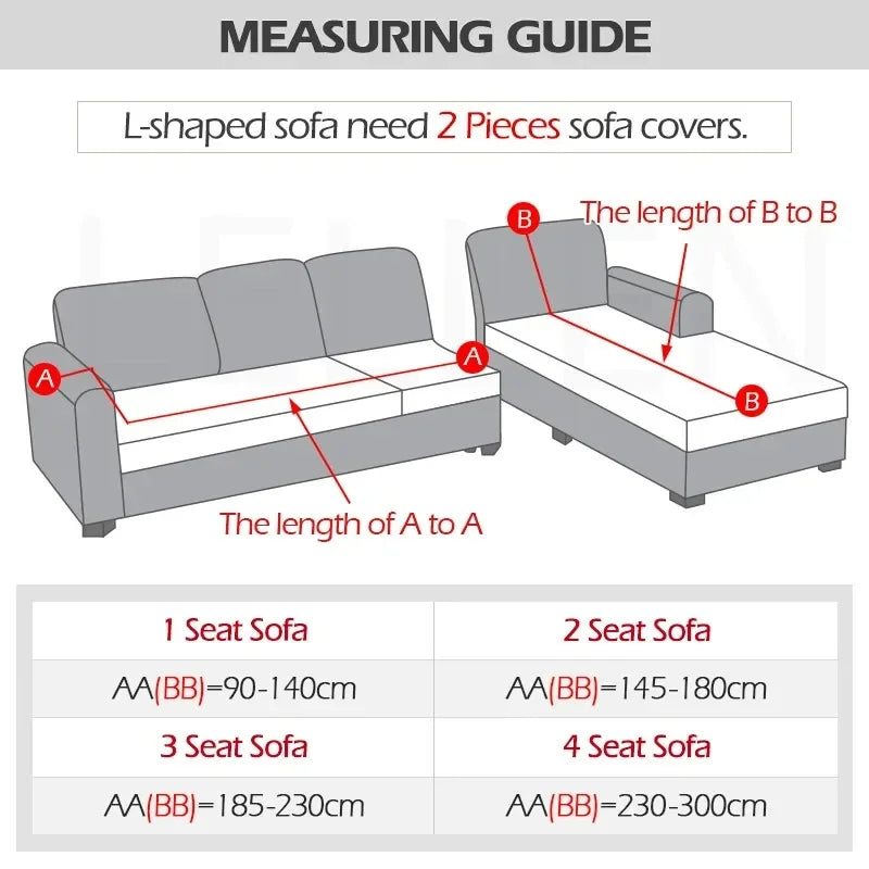 Sofa Cover for Living Room Thick Jacquard Sofa Cover 1/2/3/4 Seater L-Shaped Corner Sofa Cover