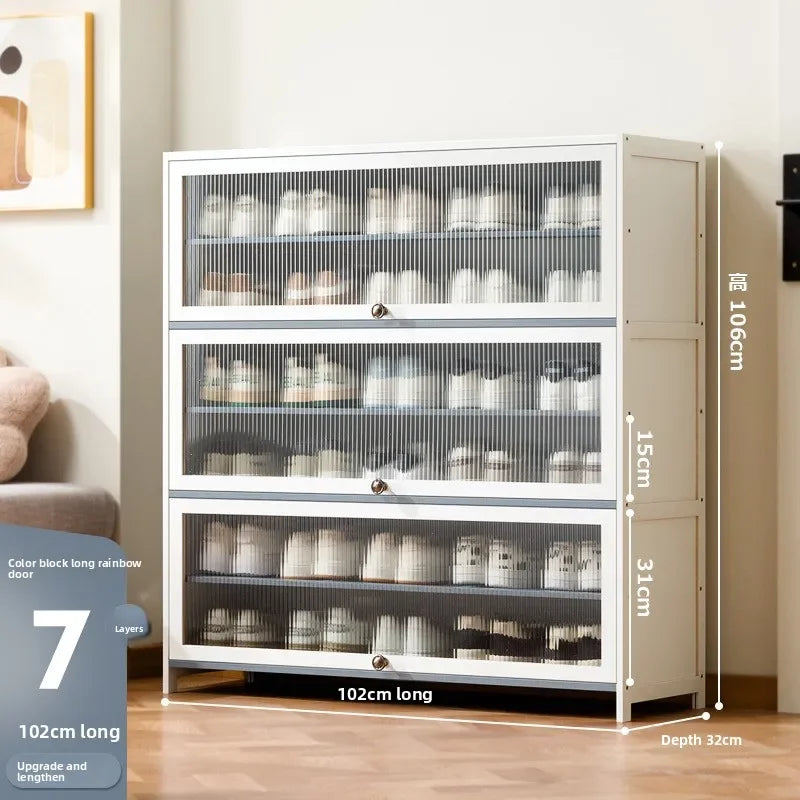 Simple shoe cabinet, household door storage artifact, space-saving indoor good-looking multi-layer dustproof large-capacity