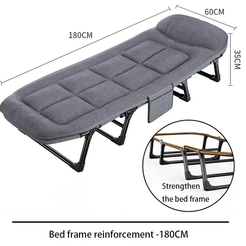 Folding Bed Single Gray Sofa Bed Office Nap Bed Simple And Portable Office Folding Bed Sturdy And Easy To Store Folding Bed