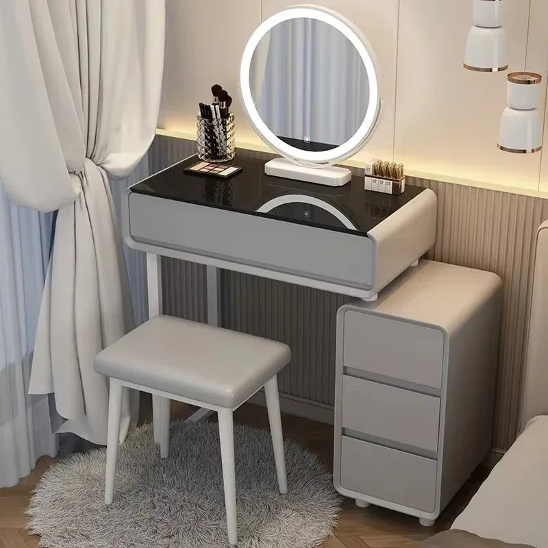 Classic Modern Vanity Table Luxury Nordic Makeup Mirror Vanity Table Storage Bedroom Muebles Para Dormitorio Furniture