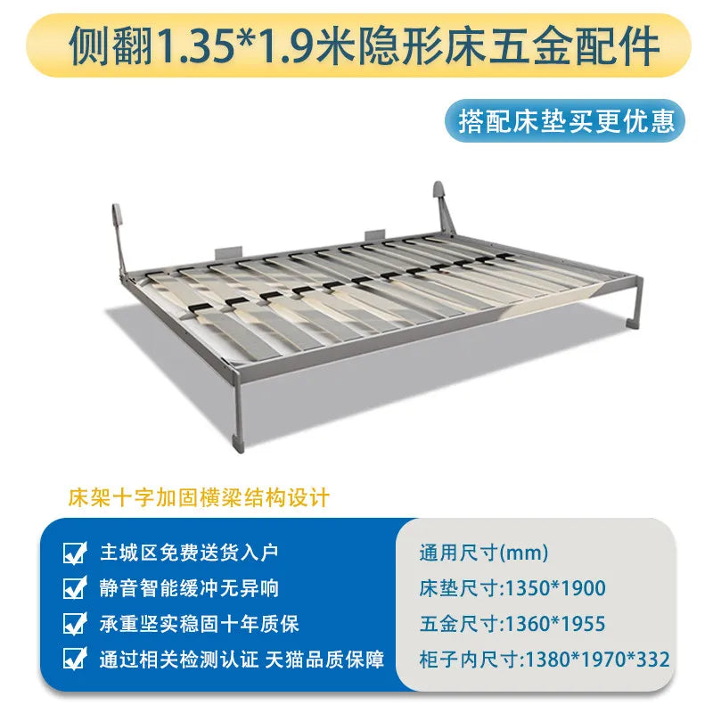 Adjustable Lit Portable Folding Bed Kids Single Space Saving Invisible Bed Clearance Adults Camas Baratas Bedroom Furniture