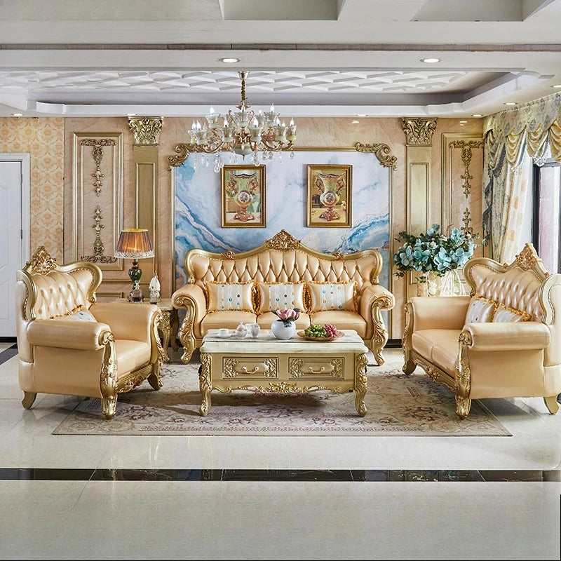 Modern Sectional Living Room Sofa Genuine Leather Solid Wood Living Room Sofa Minimalist Single Divani Da Soggiorno Furnitures
