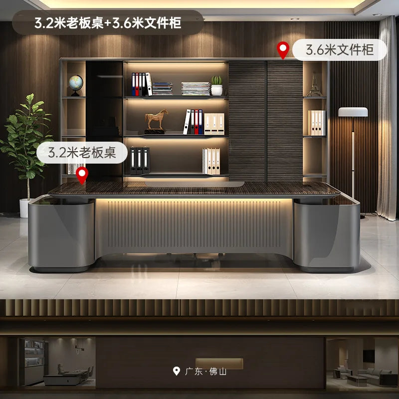 Aesthetic Shelves Office Desk Display Minimalist Crafts Gaming Office Desk Computer Bedroom Mesas Escritorio Office Furniture