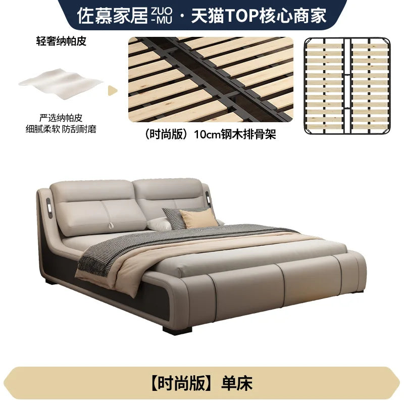 Hotel Adjustable Bed Cream Deluxe Lounge Luxury Organiser Bed Waterproof Drawers Bedroom Muebles Para El Hogar Furnitures