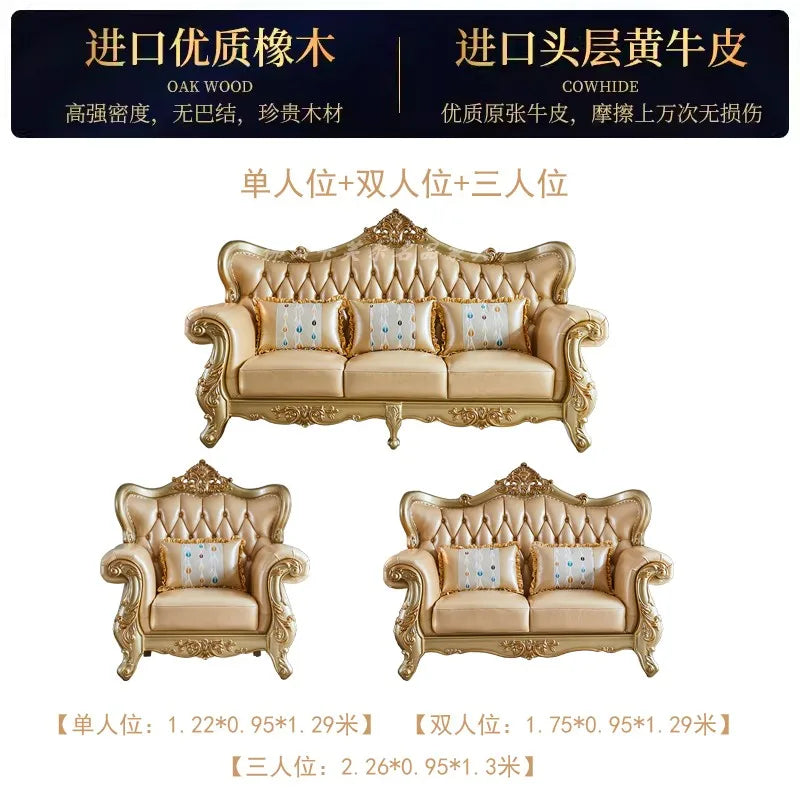 Modern Sectional Living Room Sofa Genuine Leather Solid Wood Living Room Sofa Minimalist Single Divani Da Soggiorno Furnitures