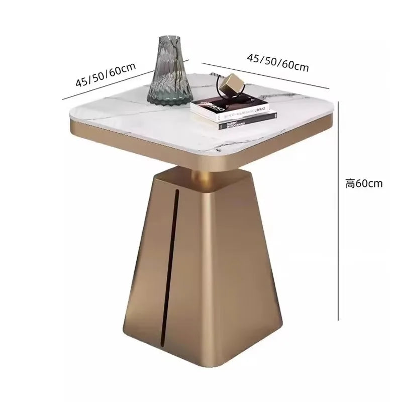 Simple Metal Side Table Luxury Square Glam Modern Side Table Decor Design Table Basse Pour Salon Living Room Furniture
