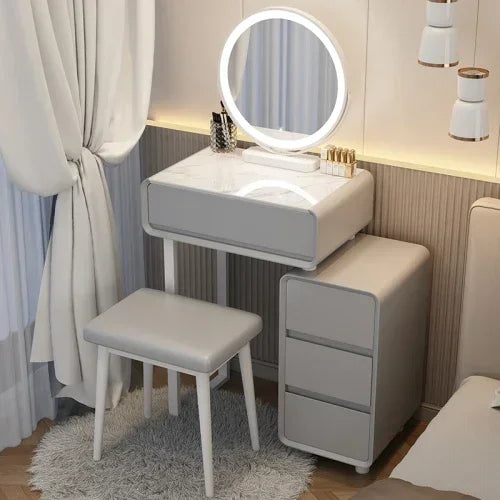 Classic Modern Vanity Table Luxury Nordic Makeup Mirror Vanity Table Storage Bedroom Muebles Para Dormitorio Furniture