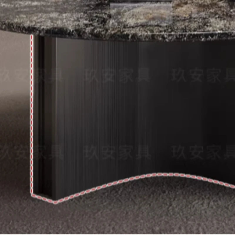 Marble Coffee Table Round Designer Mid-century Modern Nordic Auxiliary Balck Side Table Lounge Interior Furniture Living Room