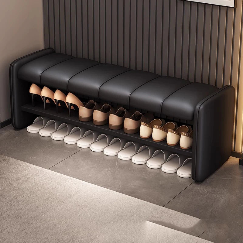 Luxury Italian Shoe Bench Ottomans Minimalist Organizer Designer Shoe Stool Shelf Storage Living Room Muebles Salon Furniture