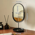 360-Degree Rotatable Oval Vanity Mirror Desktop Tabletop Makeup Mirror High Aesthetic Value INS-Style Dressing Mirror Perfect