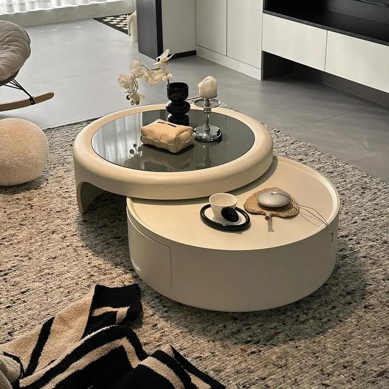 Nordic Luxury Coffee Table With Storage Design Premium Cute Coffee Table Living Room Hidden Storage Table De Salon Furniture