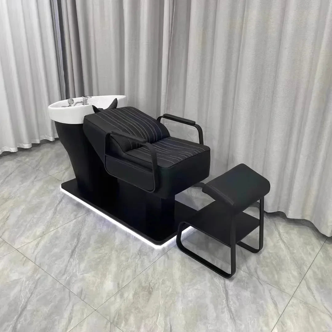 Ergonomic Lounge Shampoo Bed Luxury Fashion Simple Modern Hair Shampoo Bed Unique Comfortable Cadeira De Barbearia Furniture