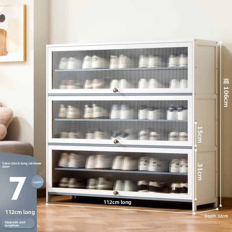 Simple shoe cabinet, household door storage artifact, space-saving indoor good-looking multi-layer dustproof large-capacity