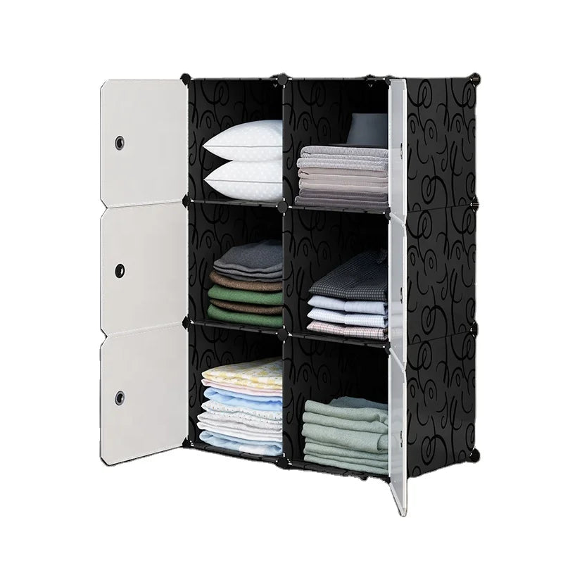 Wardrobe Cheap Living Room Locker New Design Convenient Folding Bedroom Furniture Wardrobe With Shoe Cabinet With Shelf Storage