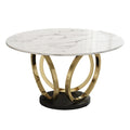 Contemporary Round Dining Table Set Sintered Stone Top Luxury Dining Table Set 6 Seater for Dining Room Kitchen Furniture