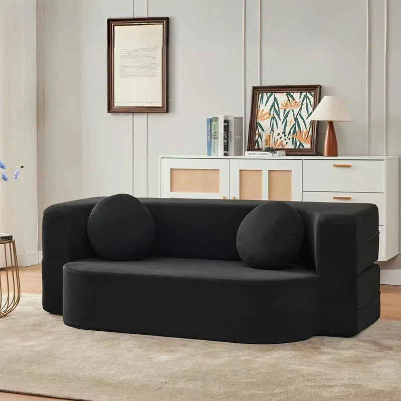Living Room Compressed Sponge Sofa Modular Sectional Sofa Bed for Bedroom Apartment Ultra-Soft Deep Seat Lightweight Easy Assemb