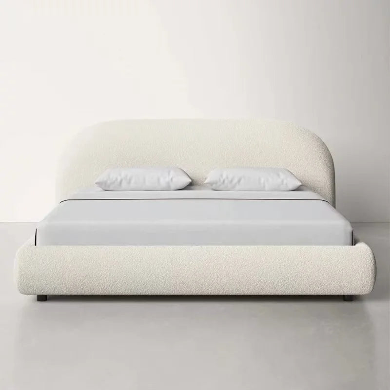 Modern Velvet Cotton Upholstered Bed With Storage Wood Frame Bedroom Furniture Soft Style Bedroom Set
