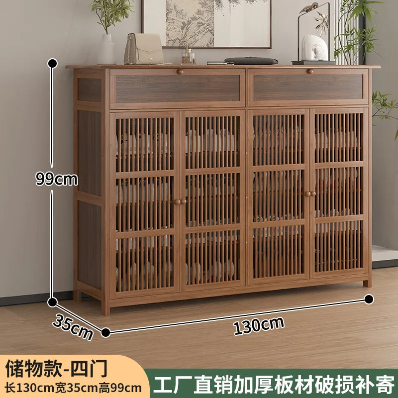 Shoe cabinet large capacity household entrance door indoor entrance storage shoe rack new Chinese corridor multi-layer storage a