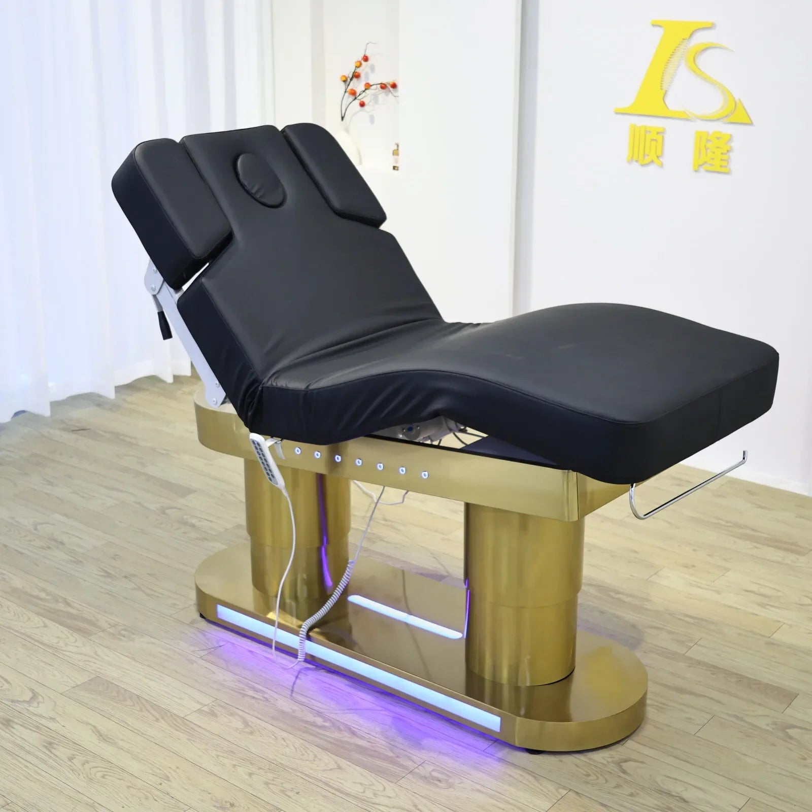 Commercial Electric Beauty Care Bed, Adjustable Lift Type Salon Furniture, Back Heating Function, Customization for Your Space