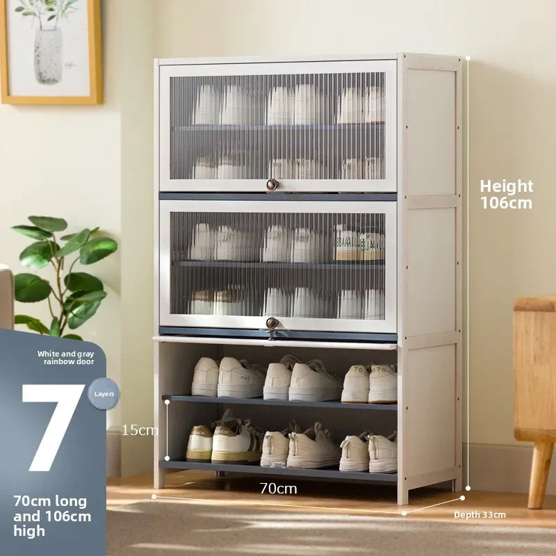 Simple shoe cabinet, household door storage artifact, space-saving indoor good-looking multi-layer dustproof large-capacity