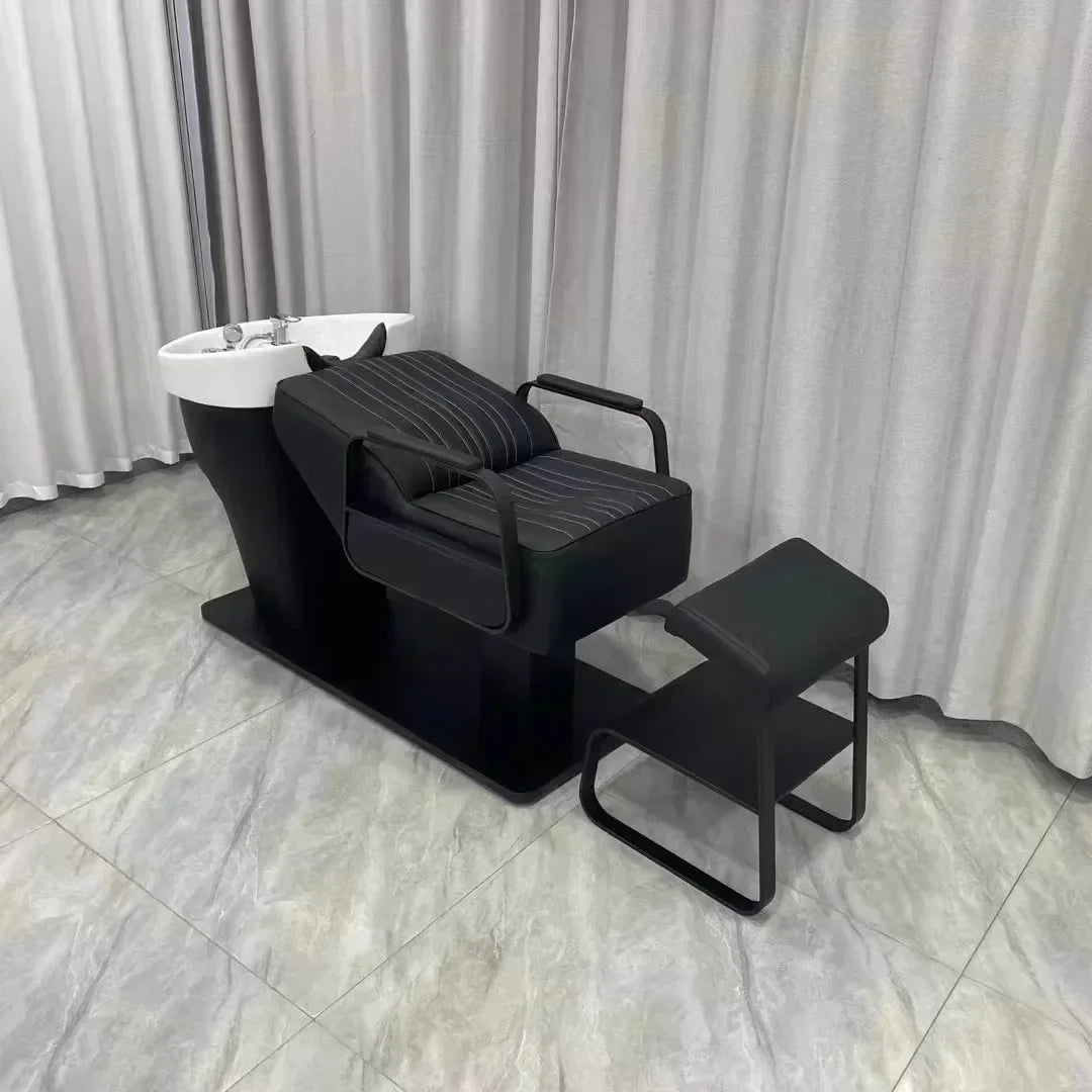 Ergonomic Lounge Shampoo Bed Luxury Fashion Simple Modern Hair Shampoo Bed Unique Comfortable Cadeira De Barbearia Furniture