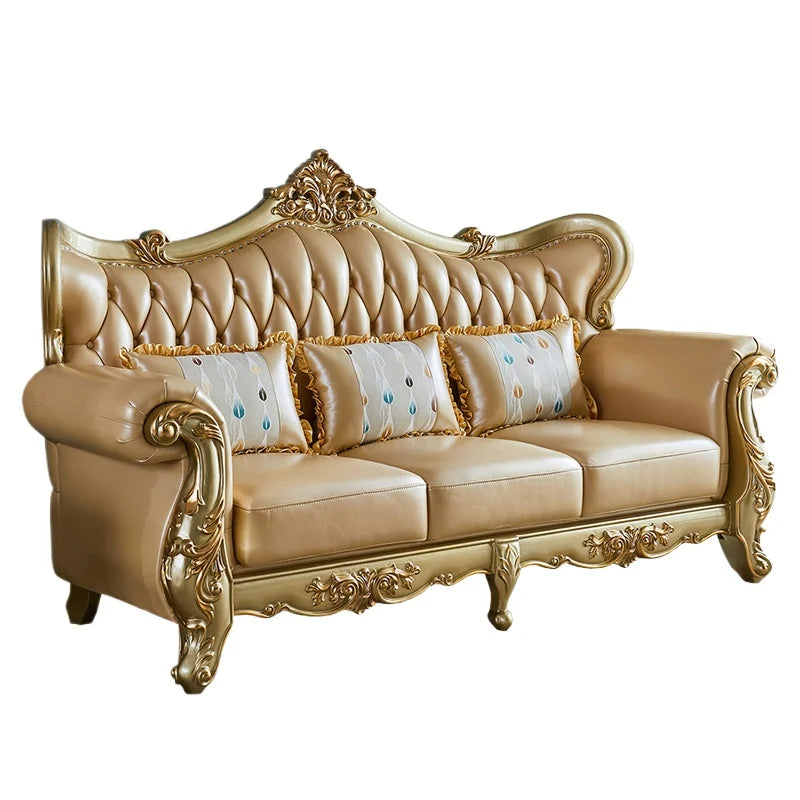 Modern Sectional Living Room Sofa Genuine Leather Solid Wood Living Room Sofa Minimalist Single Divani Da Soggiorno Furnitures