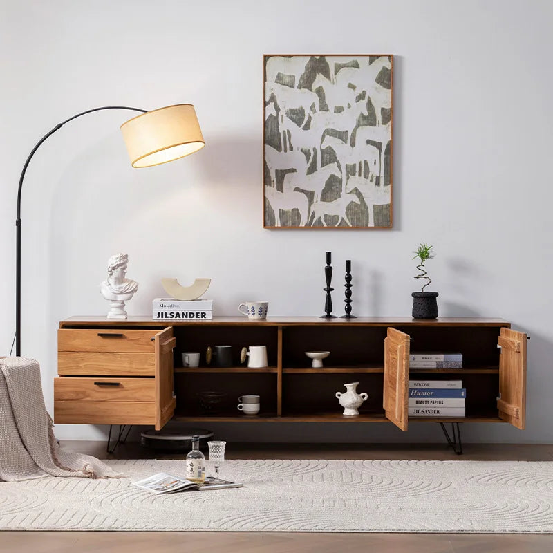 American Aesthetic Tv Stand With Drawers Storage Retro Classic Tv Stand Bedroom Hidden Storage Wohnwand Tv Möbel Home Furniture