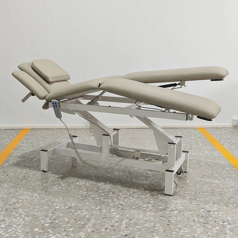 Electric Height Adjustable 3-Section Physical Therapy Bed Chiropractic Treatment Table Medical Acupuncture Massage Furniture
