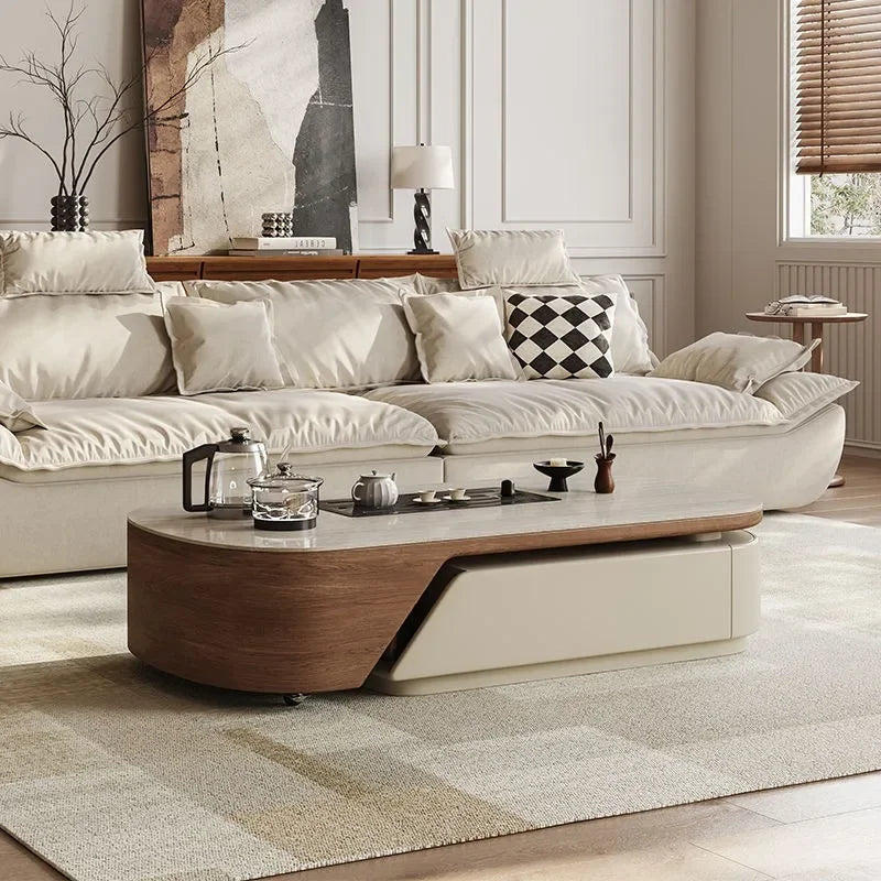 Display Unique Coffee Table Multifunction Set Side Floor Coffee Table Storage Design Mesa Centro Salon House Accessories