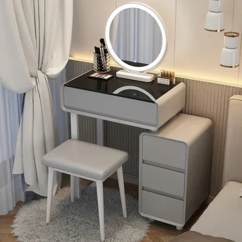 Classic Modern Vanity Table Luxury Nordic Makeup Mirror Vanity Table Storage Bedroom Muebles Para Dormitorio Furniture