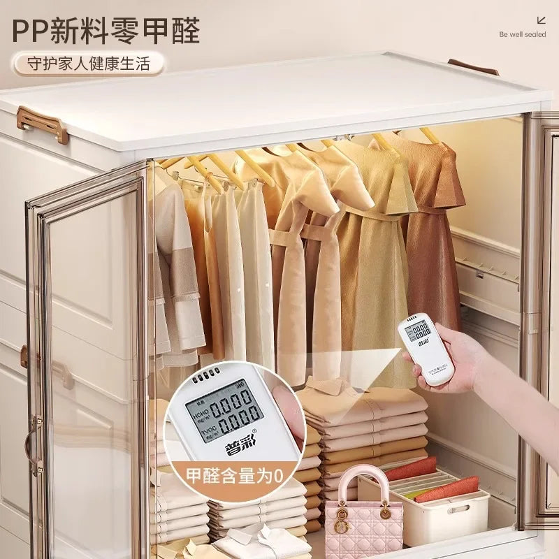 Door Wardrobe Storage Bedroom Organizer Partitions Space Saving Household Simple Closet Clothes Box Vestidores Trendy Furniture