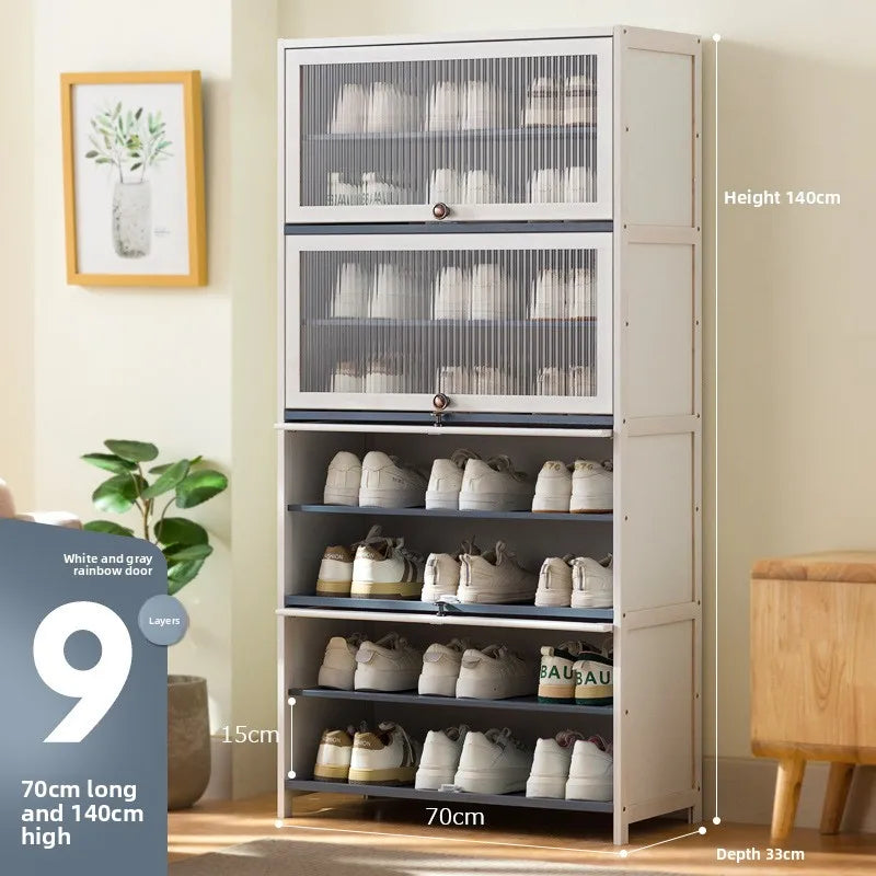 Simple shoe cabinet, household door storage artifact, space-saving indoor good-looking multi-layer dustproof large-capacity
