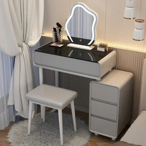 Classic Modern Vanity Table Luxury Nordic Makeup Mirror Vanity Table Storage Bedroom Muebles Para Dormitorio Furniture