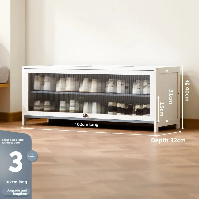 Simple shoe cabinet, household door storage artifact, space-saving indoor good-looking multi-layer dustproof large-capacity